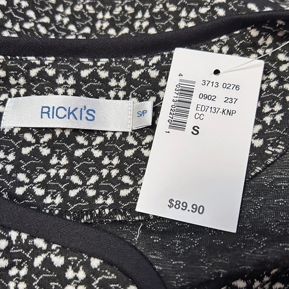 Ricki's Textured Boyfriend Blazer Jacket Open Front Roomy Trench Details S M - Picture 10 of 13